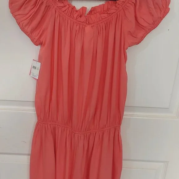 NWT Kate Spade New York Lychee Off the Shoulder Romper Swim Cover Up Sz S - Picture 7 of 16